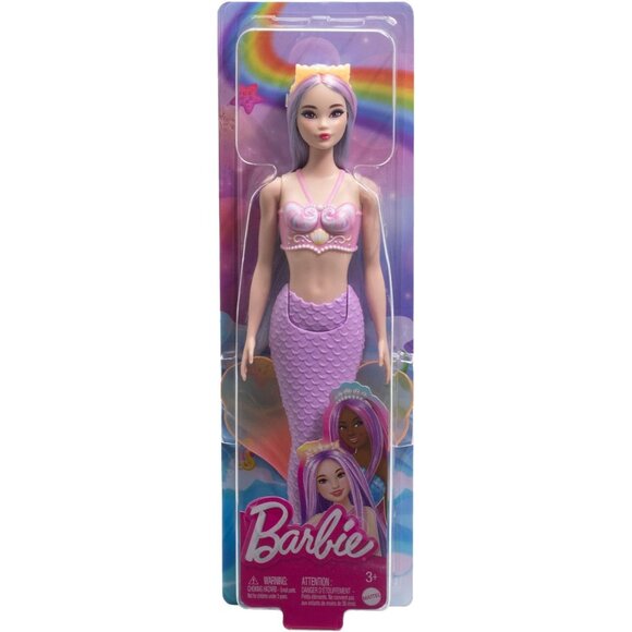🆕Barbie Mermaid Doll with Pink & Lilac Fantasy Hair with Bodice & Lavender Tail - Picture 6 of 6